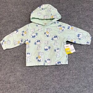 Snoopy Peanuts Toddler Green Rain Windbreaker Jacket NWT 18M